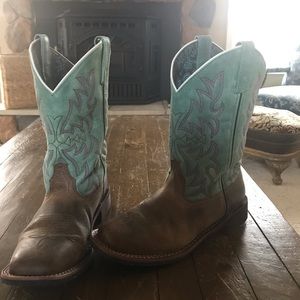 Teal/Brown Cowboy boots